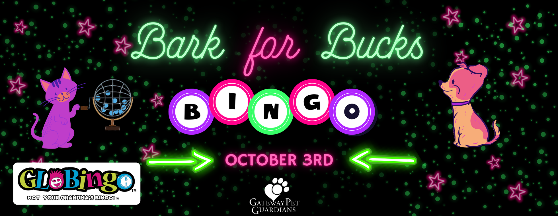 Bark for Bucks Glo Bingo 2026